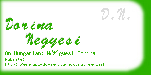 dorina negyesi business card